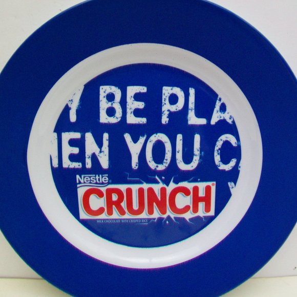 Nestles Crunch Dinner Plate 9,75" Melamine Vintage - Picture 1 of 3